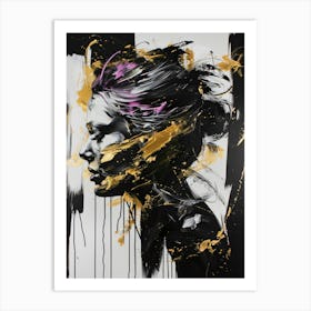 Gold And Black 76 Art Print