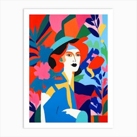 Woman In A Hat 11 Art Print