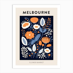 Flower Market Poster Melbourne Australia 2 Art Print