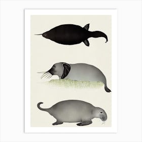 Elephant Seal Vintage Poster Art Print