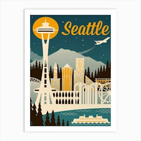 Seattle Skyline Art Print