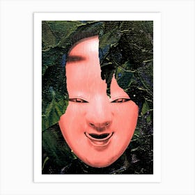 The Mask Asian Face Art Print