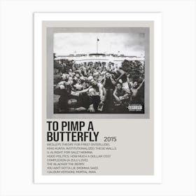 Kendrick Lamar To Pimp A Butterfly Album Cover Poster 1 Art Print