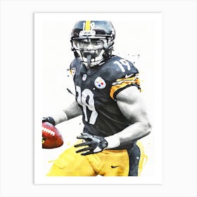 Juju Smith Schuster Pittsburgh Portrait 1 Art Print