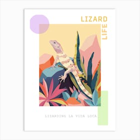 Modern Abstract Lizard Illustration 5 Poster Art Print