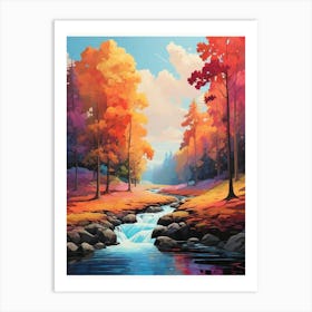 Autumn Stream Art Print