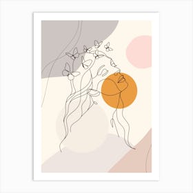 Abstract Portrait Of A Woman.11 Art Print