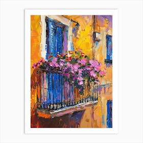 Balcony Painting In Valencia 1 Art Print