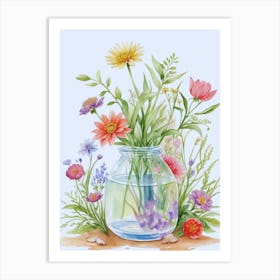 Flowers In A Vase 3 Art Print