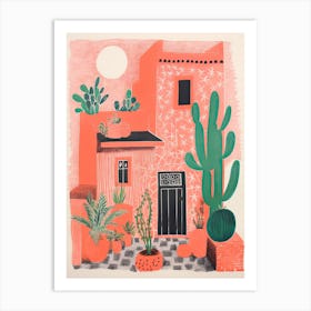 A House In Marrackech, Abstract Risograph Style 4 Art Print