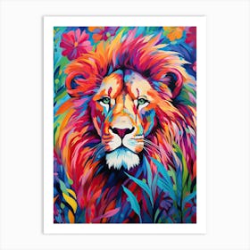 Lion Art Painting Fauvist Style 4 Art Print