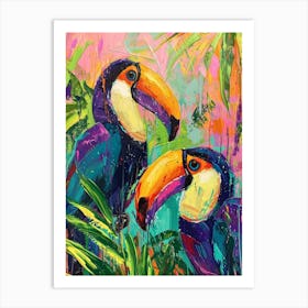 Colourful Toucan Brushstrokes 1 Art Print