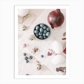 Blueberries And Eggs 6 Art Print