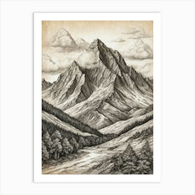 Mountain Range 1 Art Print