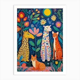 Zoo Animals Style Henri Matisse Art Print