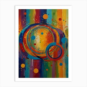 Abstract Circles 3 Art Print