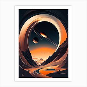 Interstellar Comic Space Space Art Print