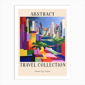 Abstract Travel Collection Poster Panama City Panama 4 Art Print