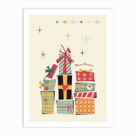 Mid Century Modern Christmas Gifts Art Print