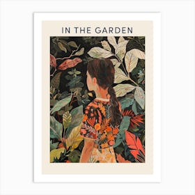 In The Garden Poster Orange 5 Art Print