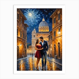 Rome At Night Art Print