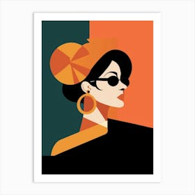 Woman In Sunglasses Art Print