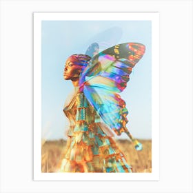 "Unearthly Beauty: Surreal Butterfly Woman" Art Print