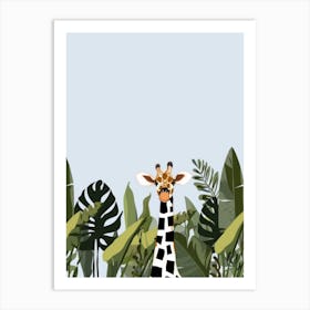 Giraffe In The Jungle 12 Art Print