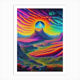 Neon Dreamscape Art Print