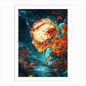 Brain In The Forest Art Print