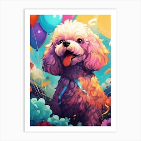 Poodle Painting Art Print