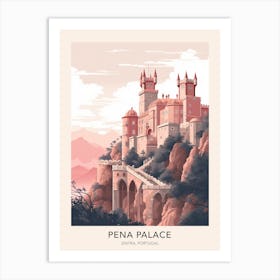 The Pena Palace Sintra Portugal Travel Poster Art Print