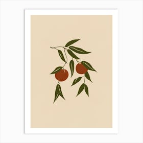 Peach illustration No 123 Poster