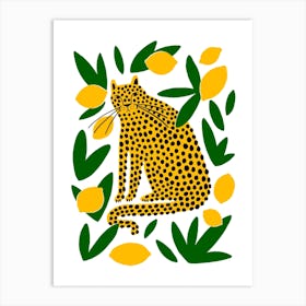 Lemon Leopard Art Print