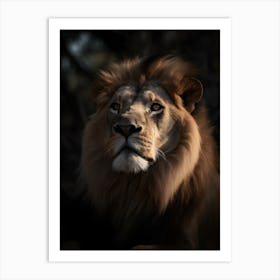 Lion Portrait Art Print