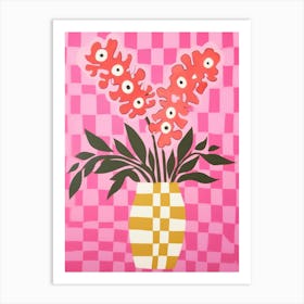 Snapdragons Flower Vase 2 Art Print