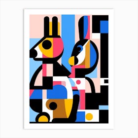 Squirrel Abstract Pop Art 3 Art Print