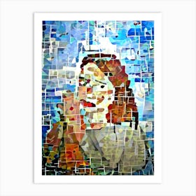 Mosaic Portrait Of A Woman Art Print