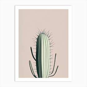 Spider Cactus Simplicity 2 Art Print