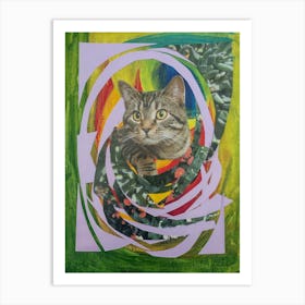 Modern Art of Nature, Curiosity Kill The Cat Art Print