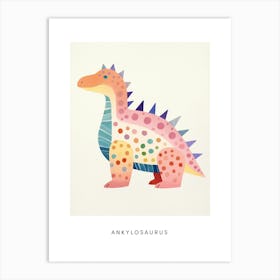 Nursery Dinosaur Art Ankylosaurus 6 Poster Art Print