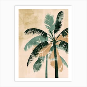 Palm Tree Minimal Japandi Illustration 1 Art Print
