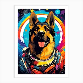 Astronaut Dog Art Print