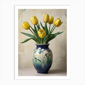 Green Tulips Hallway Art Print (2) Art Print