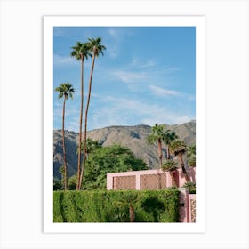 Palm Springs Pink House on Film Art Print