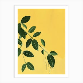 Wandering Jew Plant Minimalist Illustration 5 Art Print