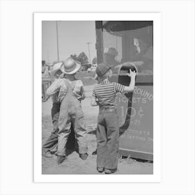 Farm Boys Buy Tickets For Ride At The Carnival On The Fourth Of July, Vale, Oregon By Russell Lee Art Print