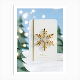 A High Definition Digital Render Of A Sleek Card Lit With Festive Light Dressed In Rich Holiday Co (2) 2 Art Print