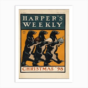Harper's Weekly, Christmas 98, Edward Penfield Art Print