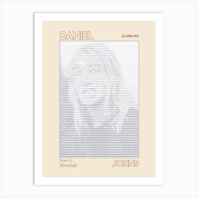 Famous People Daniel Paul Johns Member Of Silverchair Born 22 April 1979 (Ascii Art) Art Print